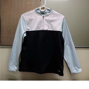 Izod Soft White, Blue and Black Ladies Pullover